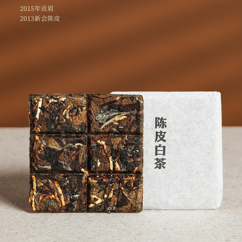 Chenpi White Tea 2015 Gongmei with 2013 Xinhui Chenpi Small Square 180g Secondary image