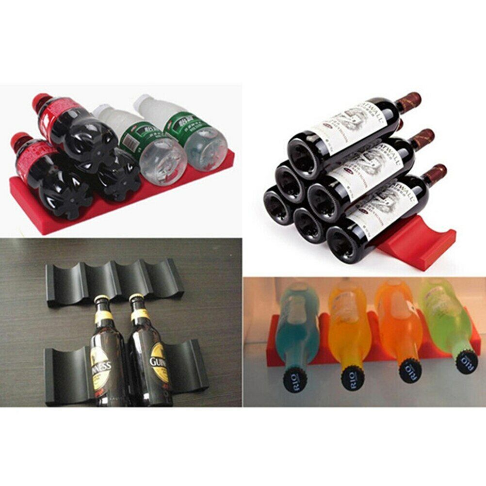 Beer Wine Bottle Rack Organiser Holder Durable Silicone Stacking Bar Accessories