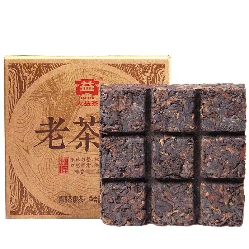 TAETEA Lao Cha Tou Dayi Menghai Puerh Puer Ripe Tea Brick 100g 1401 Batch Secondary image