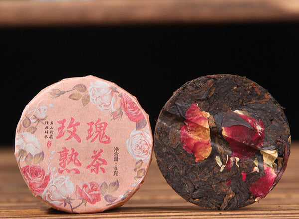 Glutinous Rice Fragrant Raw and ripe Pu-erh Tea - Yunnan Small Tea Cake13pcs/can