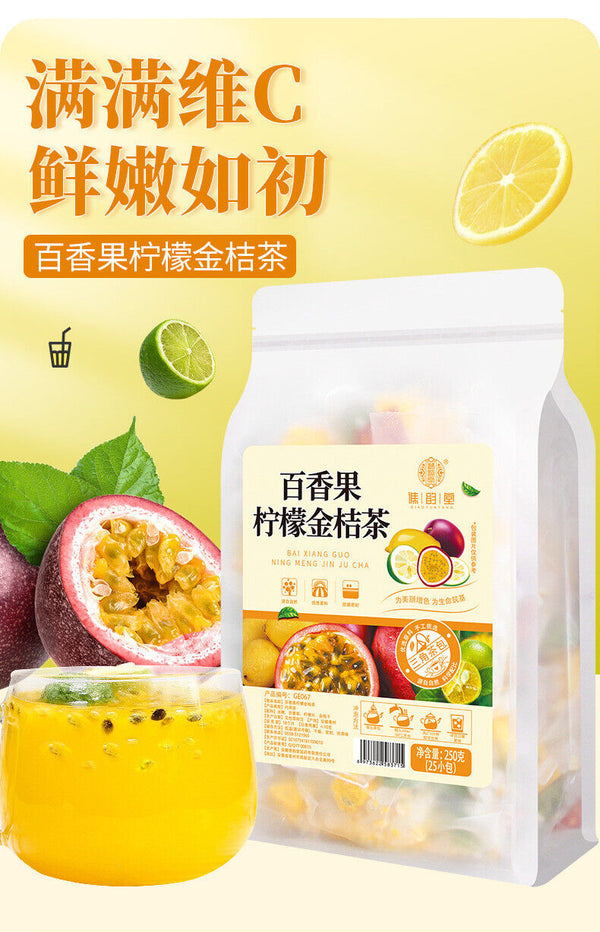 Passion Fruit Lemon Kumquat Tea Honey Freeze-dried Fruit Summer Cold Drink