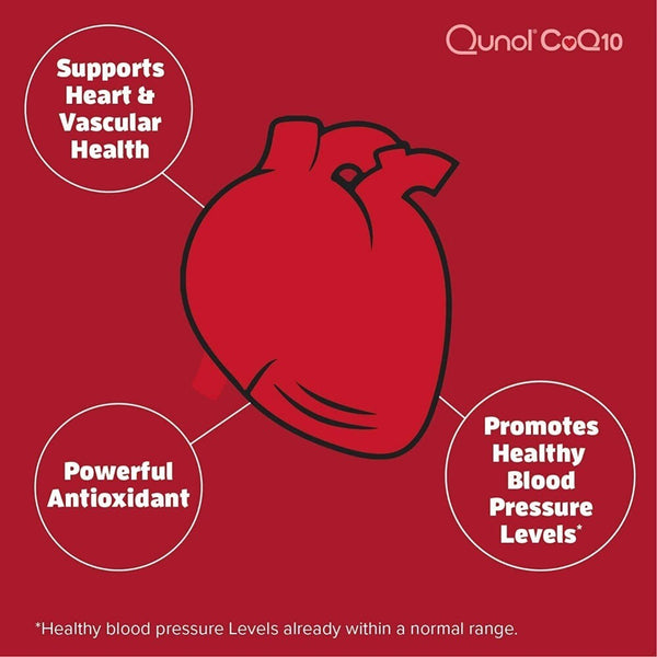 Qunol Ultra CoQ10 100mg Premium Antioxidant Supplement Heart Health Support