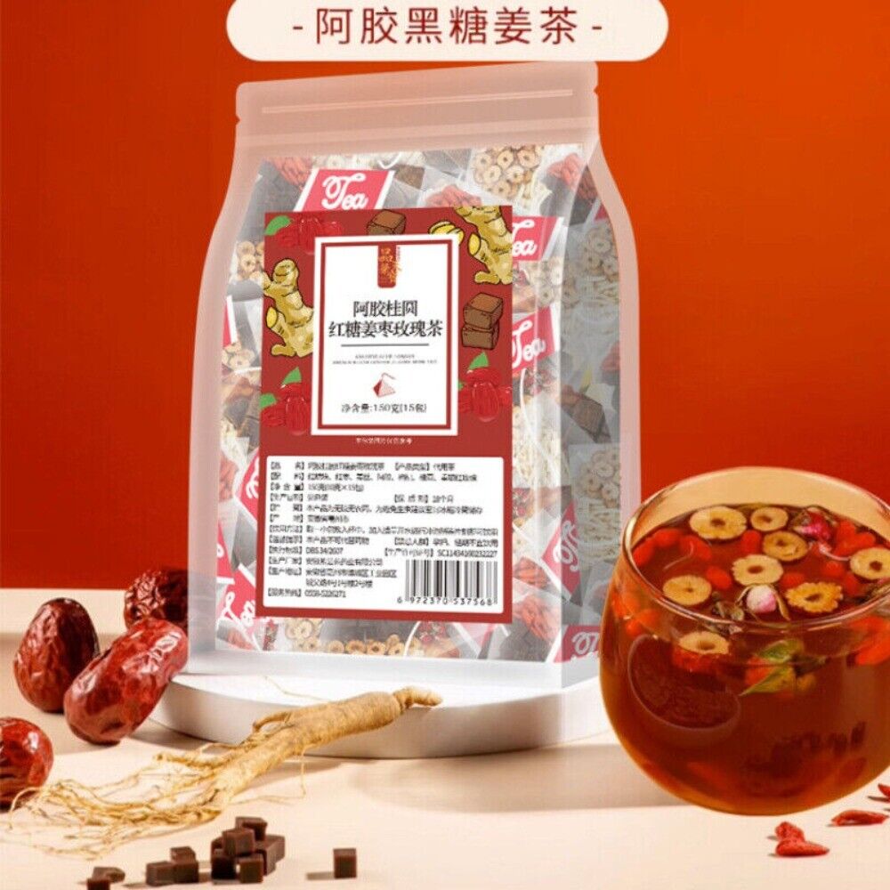 Red Sugar Ginger Jujube Herbal Tea 10g Premium Warming Goddess Blend