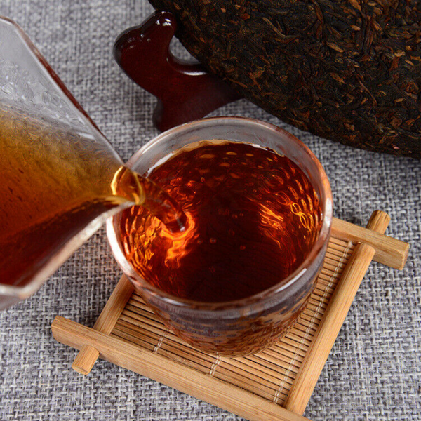 HelloYoung TeaAncient Tree Pu-erh Ripe Cake Health Care 357g Top Black Tea Yunnan Pu-erh Tea