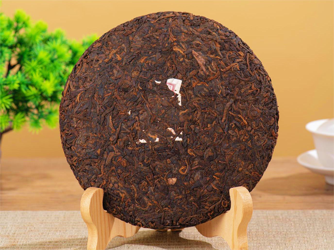 HelloYoung 357g Organic Puerh Ripe Tea Yunnan Menghai Tea Cake Healthy Drink Secondary image