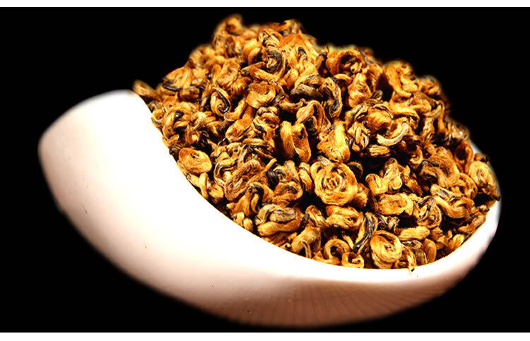 500g Fengqing Yunnan Tea Jin Luo Dianhong Black Tea Honey Fragrance Golden Buds