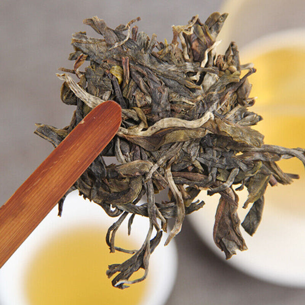 HelloYoung Pu-erh Green Tea Health Care 500g Ancient Tree Raw Pu'er Tea Cake Bamboo Basket