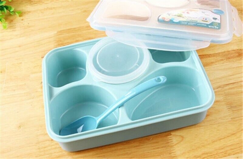 Dinnerware Food Container Five Separation Bento Box Tableware Lunchbox Microwave