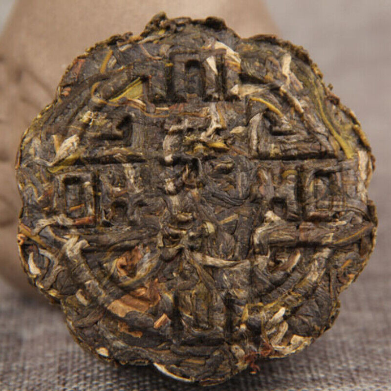 HelloYoung Pu'er Cha Tea Yunnan Puerh Tea Moon Cake Flower Good Moon Round Health Care 100g