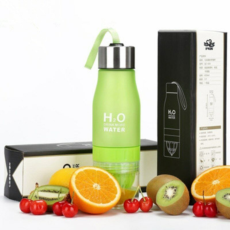 650ML Fruit Juice Water Bottle Infuser Outdoor Sports Portable Shaker Drinkware