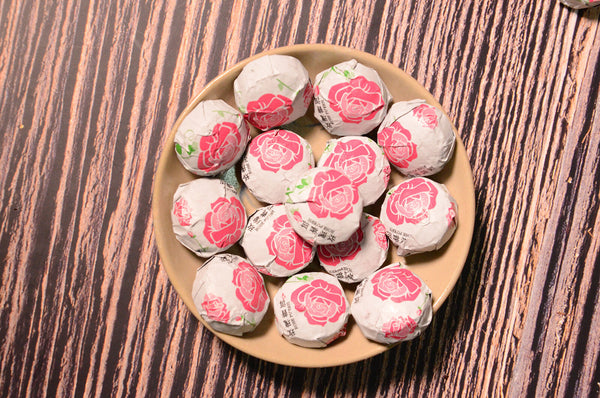 HelloYoung 500g Yunnan Pu'er Tea Leaves Jindian Tea Factory Rose Flavor Small Tuo Tea Ripe