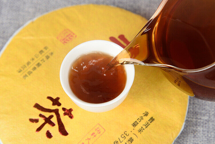 HelloYoung Yunnan Pu'er Tea Ripe Tea Cake 357g Yunnan Tea Cake