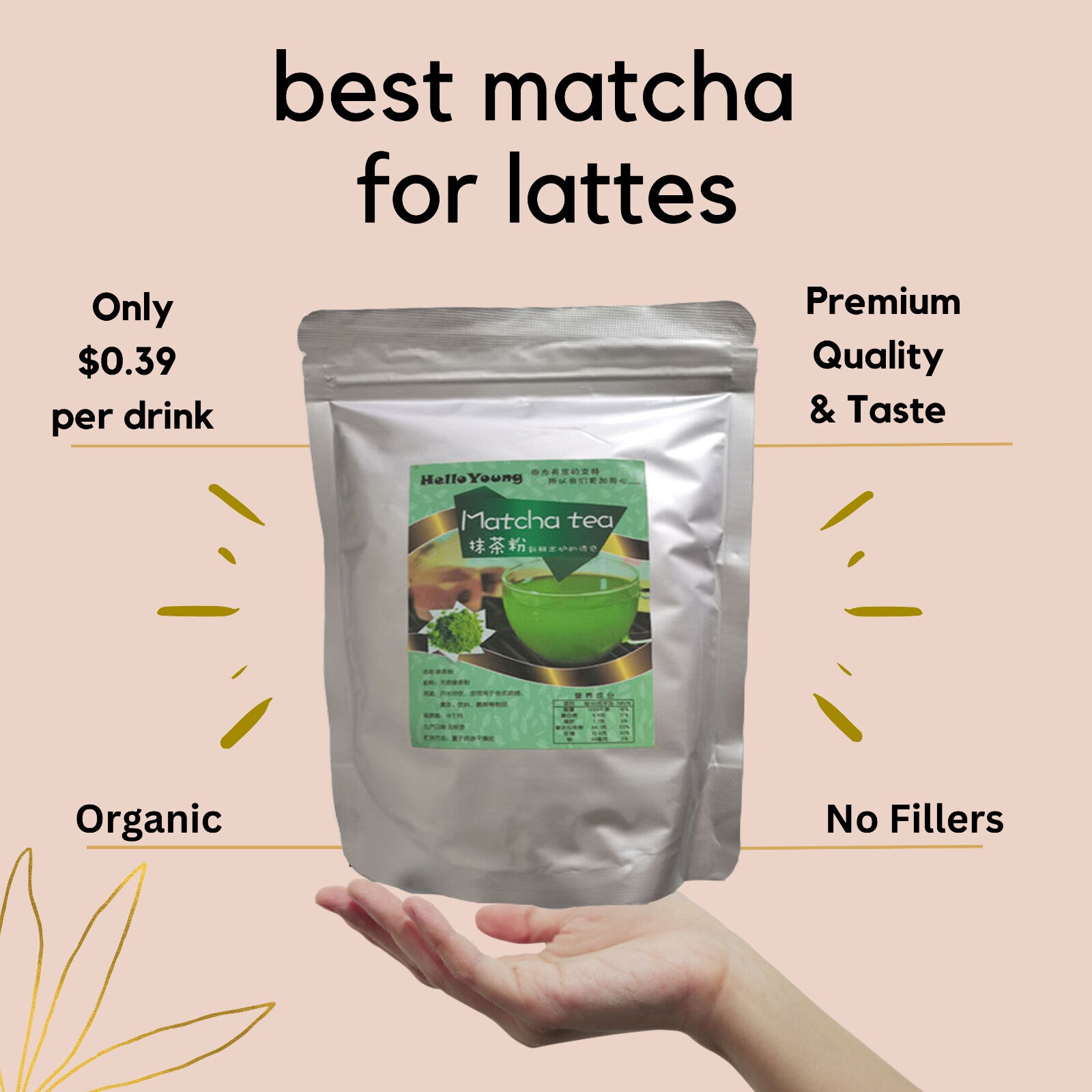 Japanese PREMIUM Grade 100% Pure Organic Matcha Green Tea Powder 1 oz. Secondary image