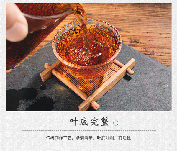 HelloYoung 450g Hunan Anhua black tea hand-built por brick tea golden flower black aged tea