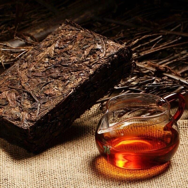 HelloYoung Raw Puer Tea Oldest Puer Tea Ansestor Antique Honey Sweet Dull-red Puer Tea 250g