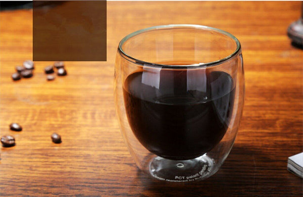Fashion Classic Glass Double Wall Transparent Coffee Cups Insulate Office Tea