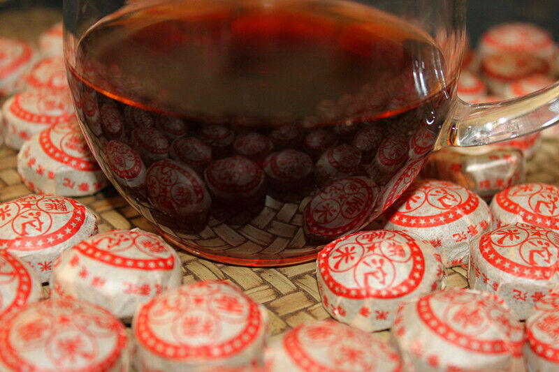 HelloYoung 500g Yunnan Pu-erh Tea Glutinous Rice Fragrance Tuo Tea Ripe Tea 云南普洱茶 糯米香沱茶