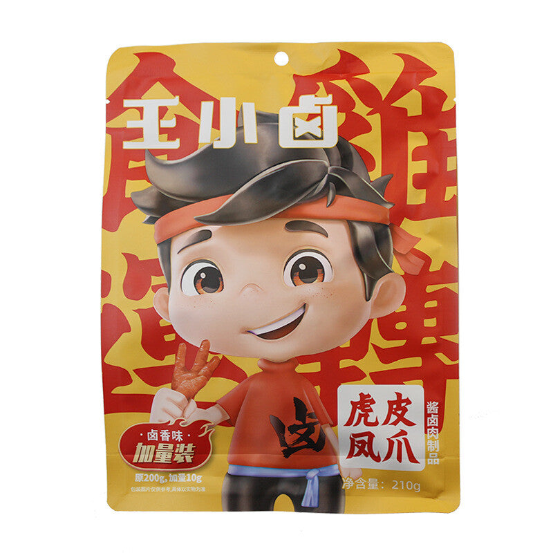 Wangxiaolu Chicken Feet Tiger Skin Chicken Feet  Instant Snacks 210g 王小卤虎皮凤爪香辣卤味