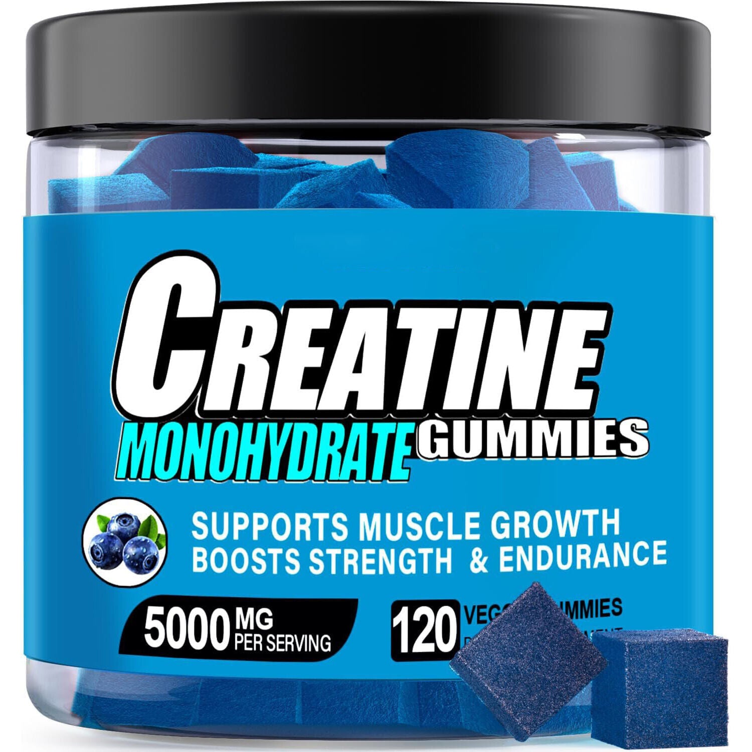 120 Count Kreatin-Monohydrat-Gummis 5000MG Energie und Muskelleistung steigern