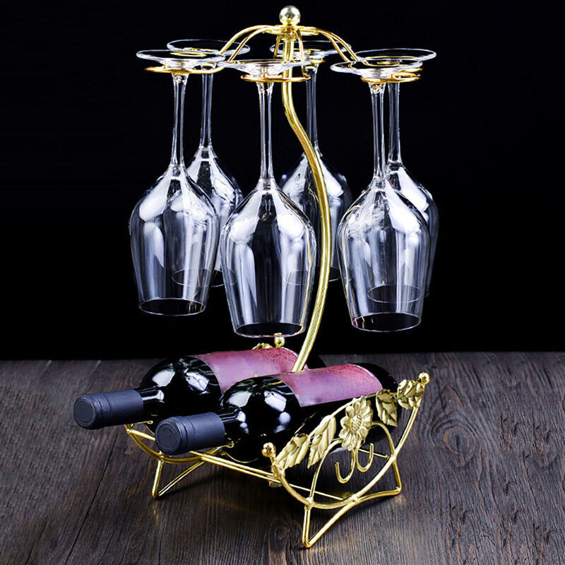 Wine Rack Wine Bottle Holder Glass Cup Holder Display Champagne Bottles Stand
