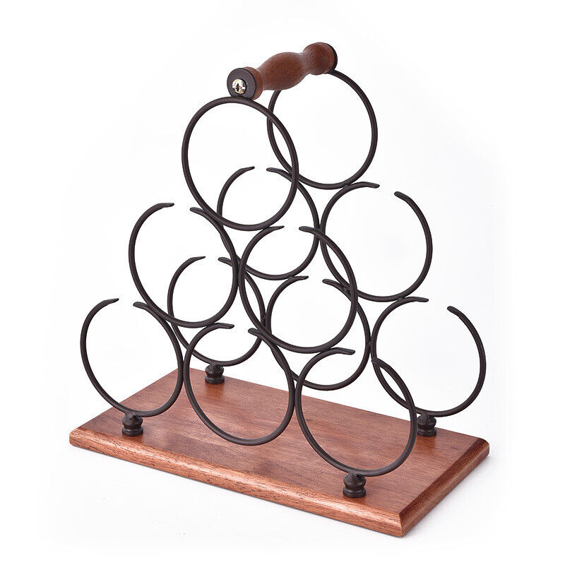 Freestanding Wine Rack Wine Whiskey Display Shelf Metal 6 Bottle Bottle Holder