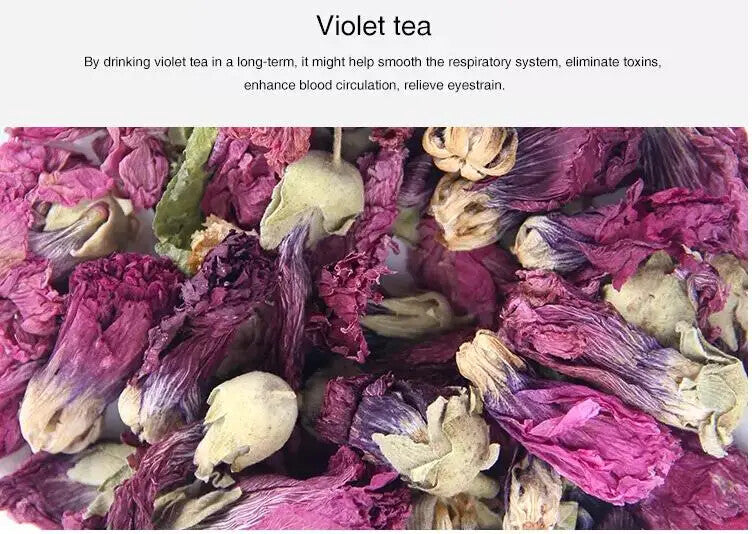 Violet Tea Flower Herbal Tea Elegant Dried Violet Flower Tea for Beauty