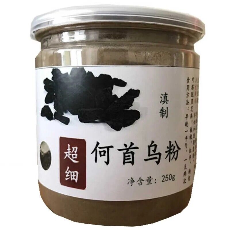 Natural He Shou Wu Fo-ti Prepared Polygonum Multiflorum Wild Powdered 250g/8.8o