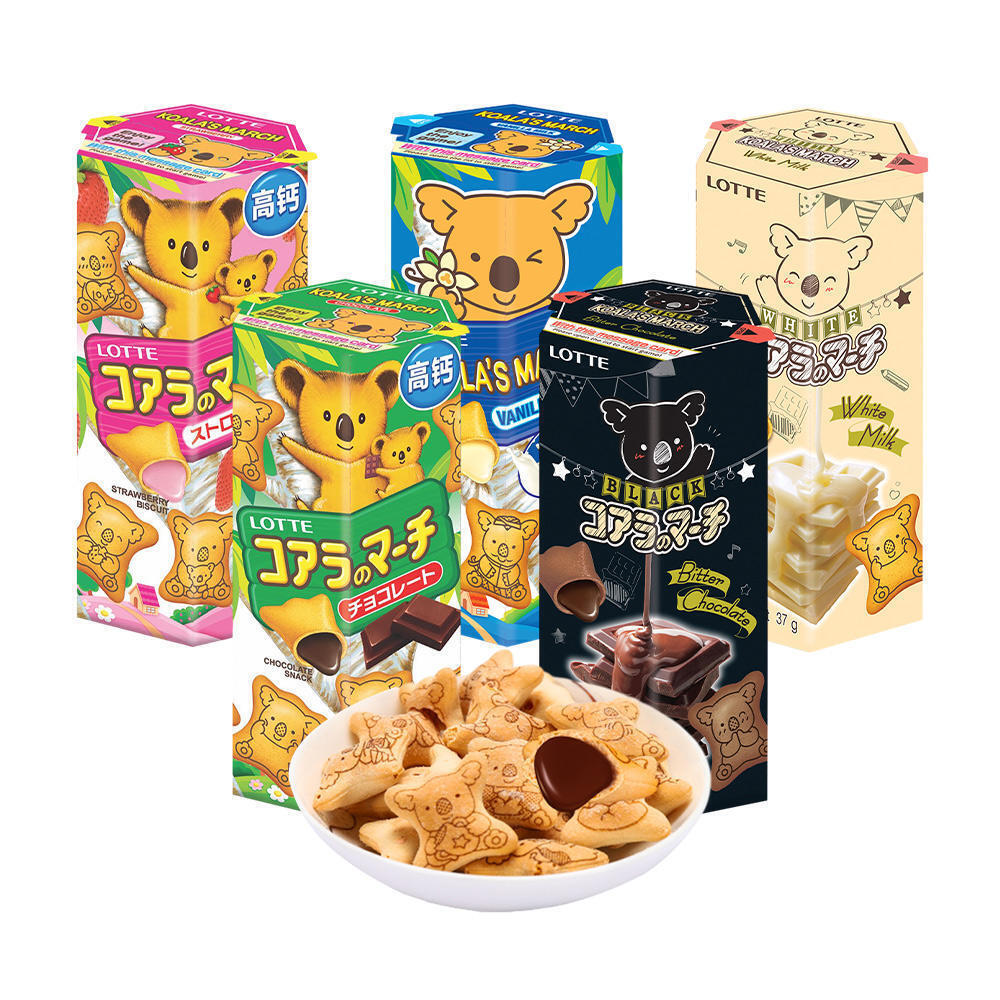 LOTTE Lotte Bear Biscuit 37g*2 Box Sandwich Bear Biscuit Children's Snacks Main image
