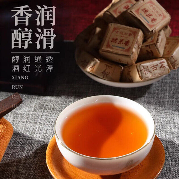 500G Yunnan Ancient Tree Pu'er Tea Glutinous Fragrance Xiaotuo Tea Cake Ripe Tea