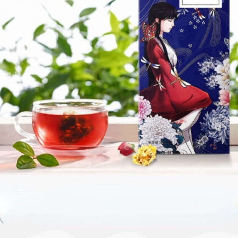 HelloYoung Tea Chrysanthemum Tea Chixiaodou Barley Rose Tea 9g*10 Xiaoyao Herbal Camellia
