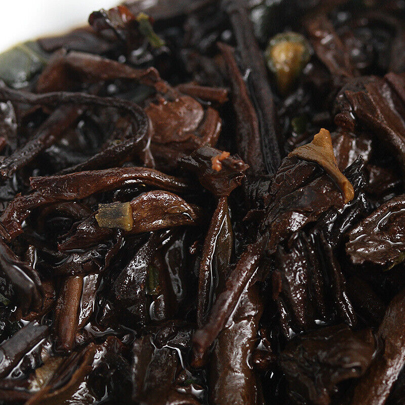 HelloYoung 500g Yunnan Pu-erh Ripe Tea Glutinous Aromatic Mini Square Brick Tea Thin Slices