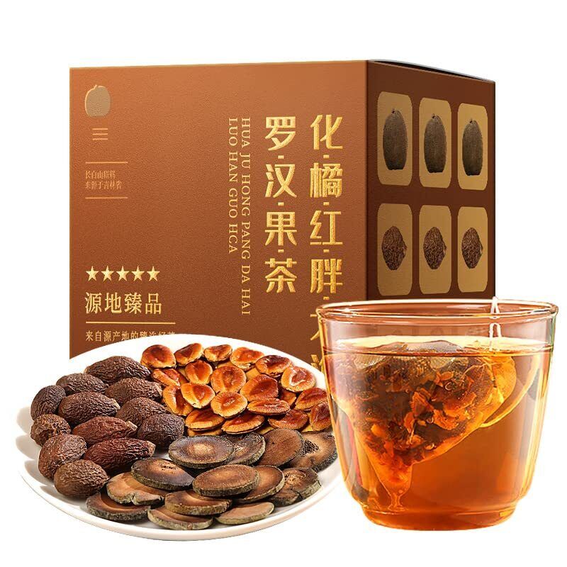 化橘红胖大海罗汉果茶30g Pan da hai, Siraitia grosvenorii, Huajuhong Mixed tea Secondary image