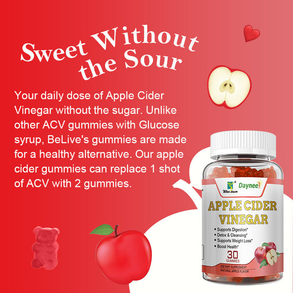 Slim Detox Weight Loss Apple Cider Fit Keto ACV 30 Gummies