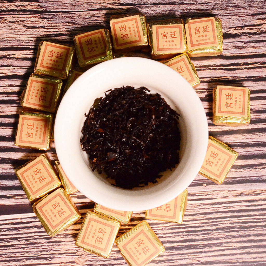 HelloYoung Yunnan Jindian small square brick black tea leaves glutinous fragrance brick tea