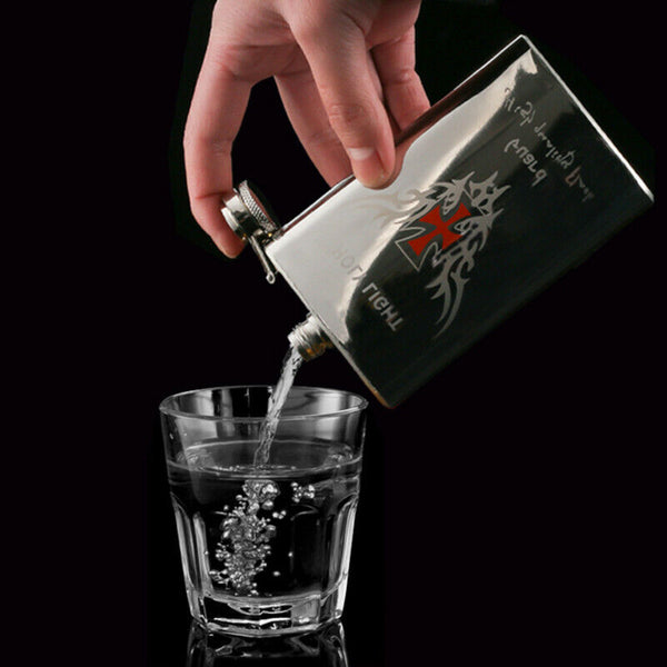 Stainless Steel Liquor Whisky Alcohol Portable Drinkware Flagon  Vodka Hip Flask