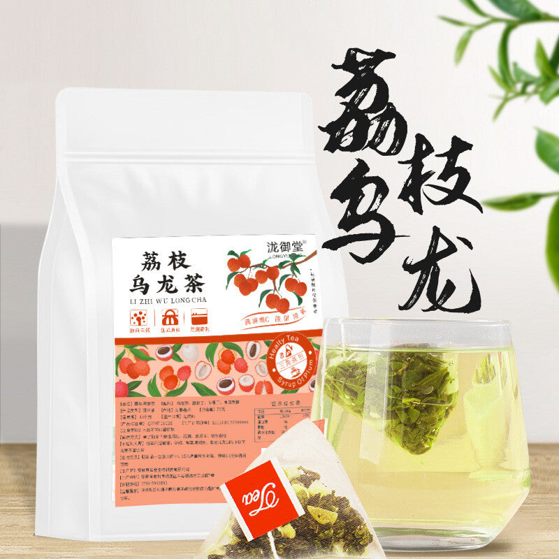 Healthy Lychee Oolong Tea Bags: Cold & Hot Brew, Herbal Drink
