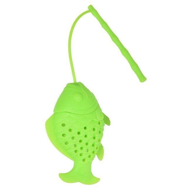 Handle Tea Infuser Fish Silicone Loose Leaf Tea Filter Strainer Diffuser TeaTool