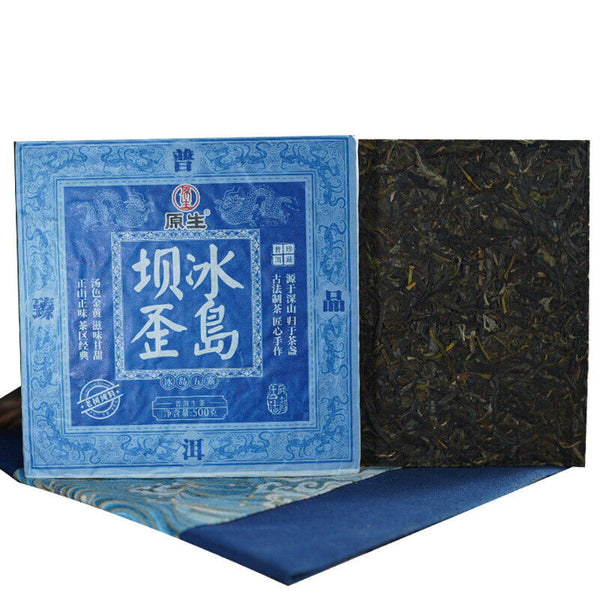 Organic Puerh Iceland Wujaiba Crooked Iceland 500g Puerh Raw Tea Brick