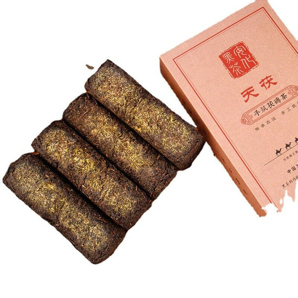 HelloYoung 1kg Anhua black tea Jinhua handmade Fu brick tea Tianjian raw material black tea