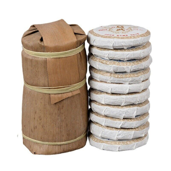 HelloYoung 50g Yiwu Ripe Cake Yunnan Tea Yiwu Tea District Pu'er Tea Orchid Fragrance