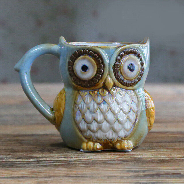 300ml Owl Cartoon Cup Milk Tea Mug Cups Mug Home Office Drinkware Coffee Ceramic