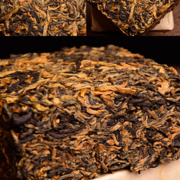 HelloYoung 400 Years Ancient Tree Golden Buds Yunnan Dian Hong Black Tea Brick 250g