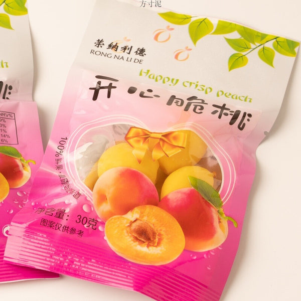 Sweet and Sour Yellow Peach 30g/bag Happy Crunchy Peach Nostalgic Snack