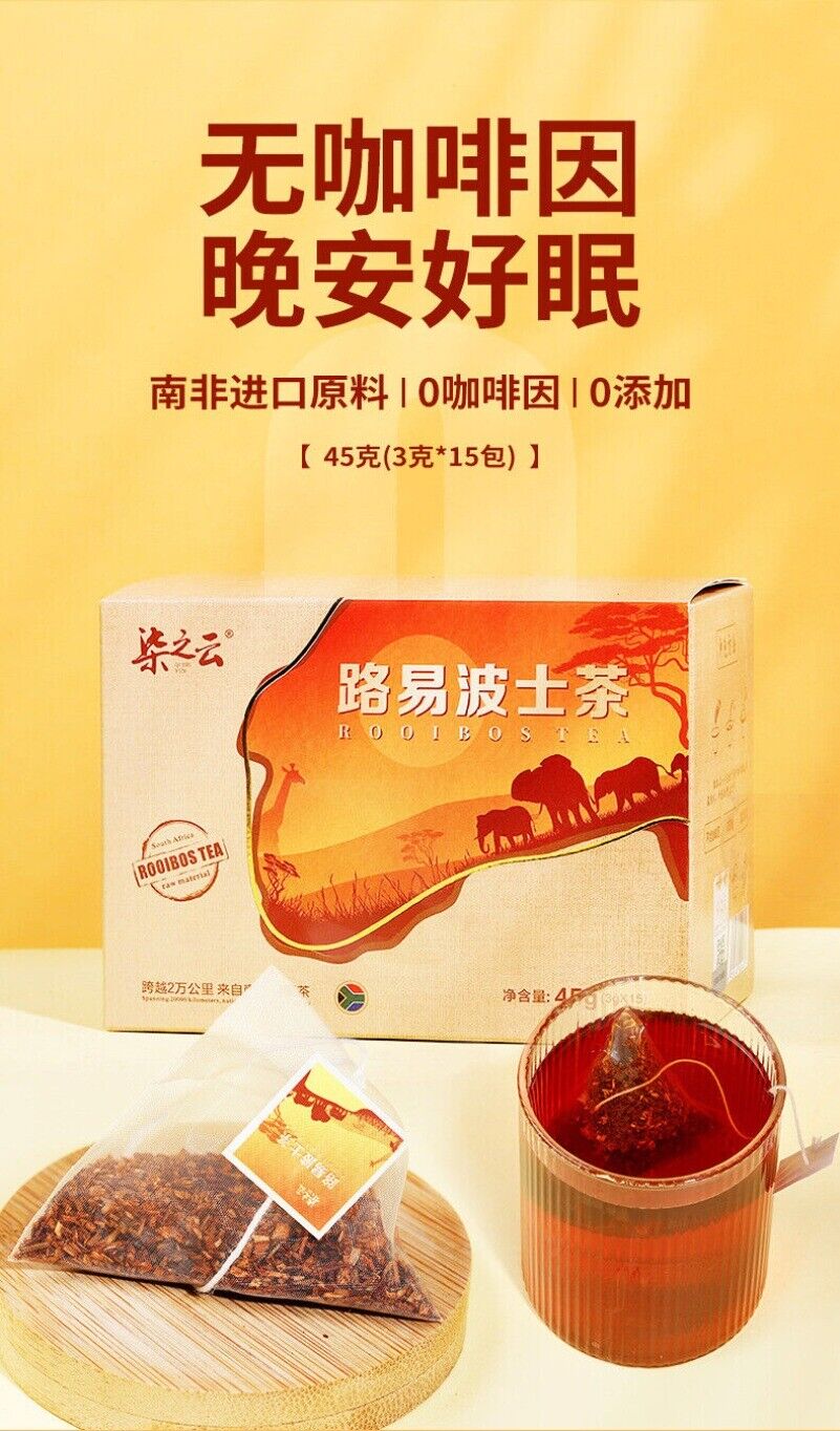 Rooibos Tea Caffeine-Free, Convenient Triangle Bags, South African Blend