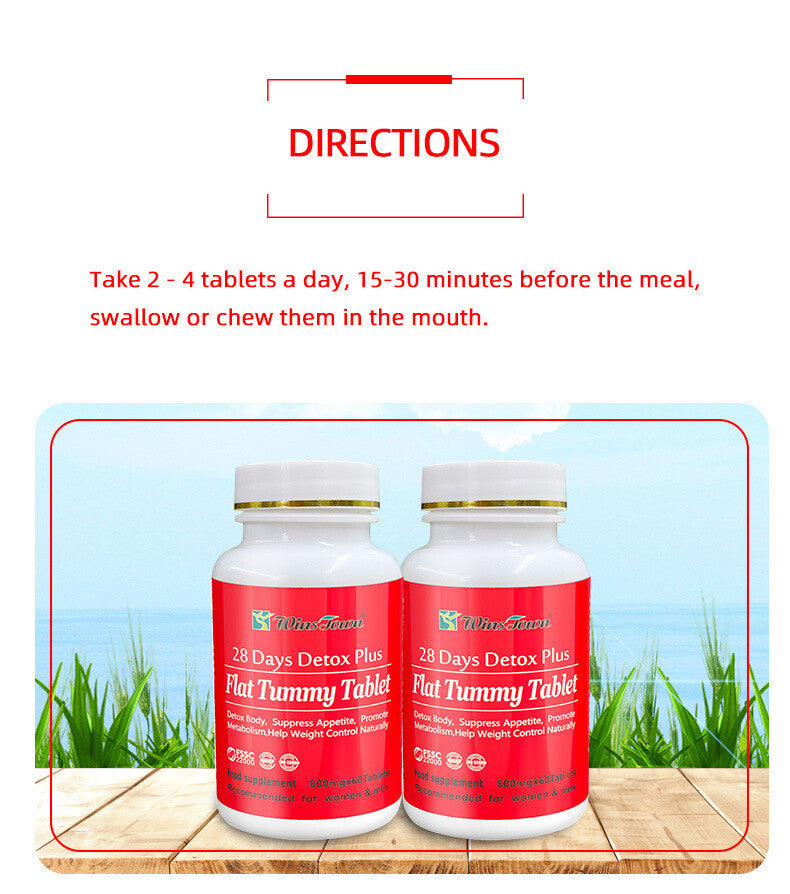 28 Days Detox Plus Flat Tummy SLIMMING Tablet Weight Loss