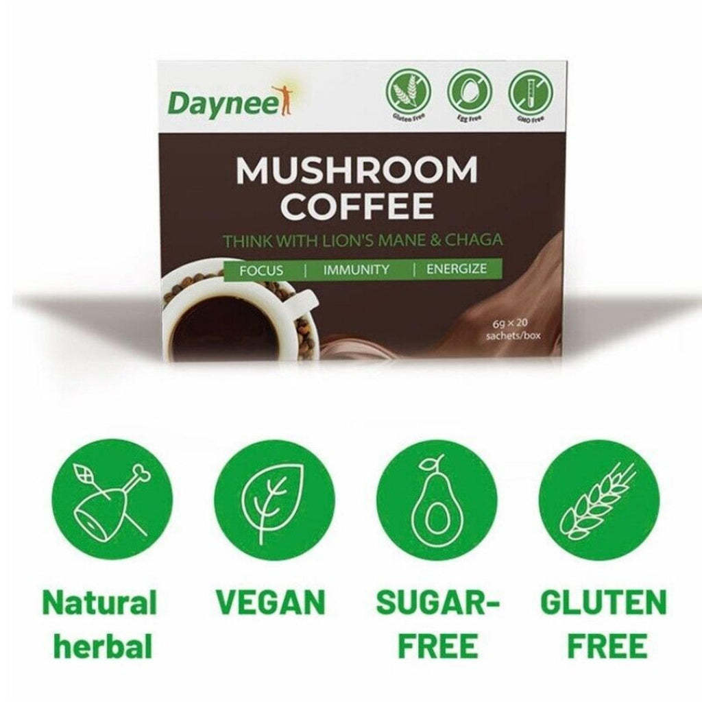 Natural Premium Quality Mushroom Organic Instant Coffee Sealed Packaging