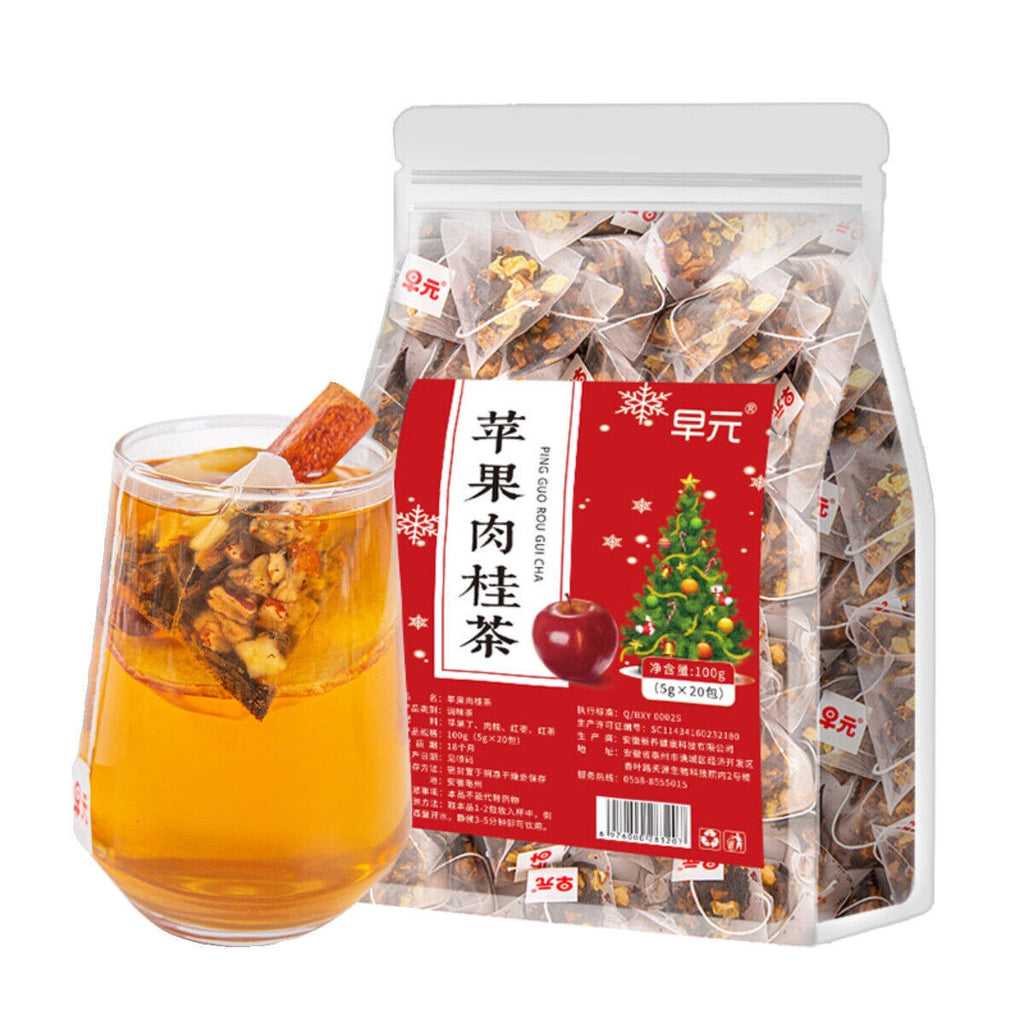 Apple Cinnamon Black Tea Bags for Winter Hot Drinks and Fruit Wine Tea for Women