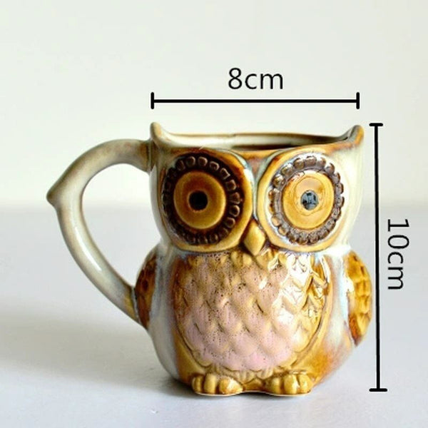 300ml Owl Cartoon Cup Milk Tea Mug Cups Mug Home Office Drinkware Coffee Ceramic