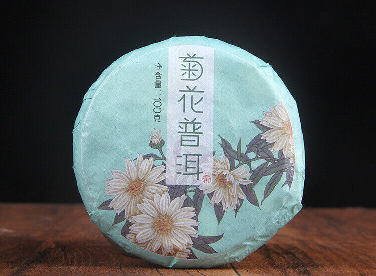 HelloYoung 100g Pu'er Chrysanthemum Tea Tea Cake Fragrant Chrysanthemum Ripe Tea