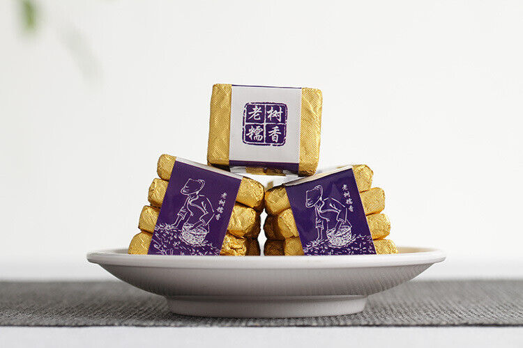 HelloYoung 500g Yunnan Pu-erh Ripe Tea Glutinous Aromatic Mini Square Brick Tea Thin Slices